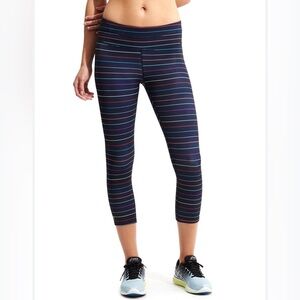 Athleta Rainbow Stripe Sonar Capri Crop Leggings Size Small